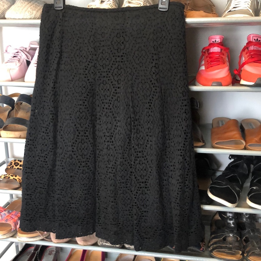 Isaac Mizrahi Black Cotton Circle Skirt